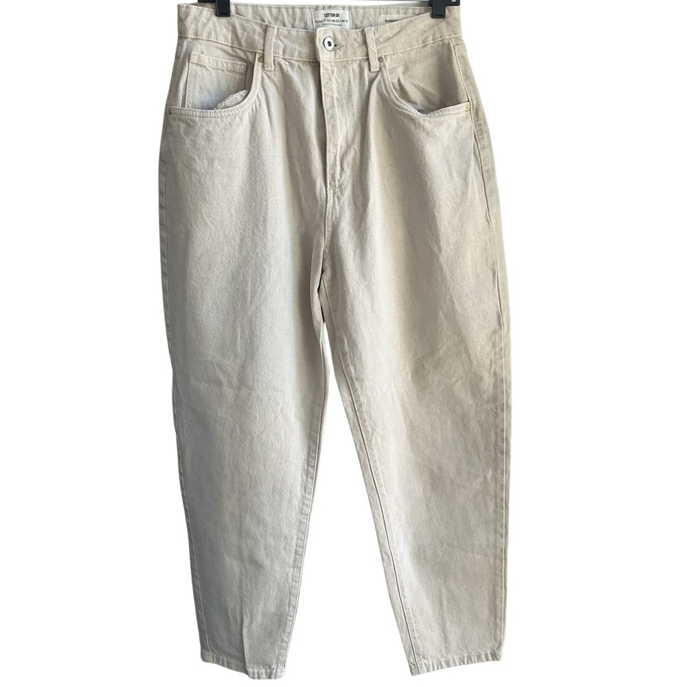 COTTON ON Slouch Mom Jeans Beige 31x29